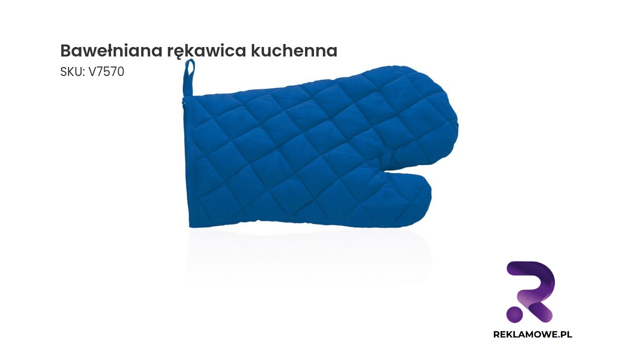 Bawełniana rękawica kuchenna w użyciu