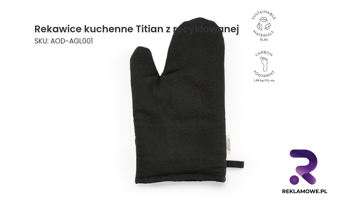 Rękawice kuchenne Titian z materiału recyklowanego