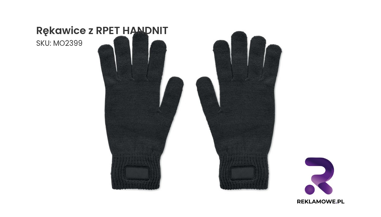 Rękawice z RPET HANDNIT Rękawice dziergane z przetworzonego PET
