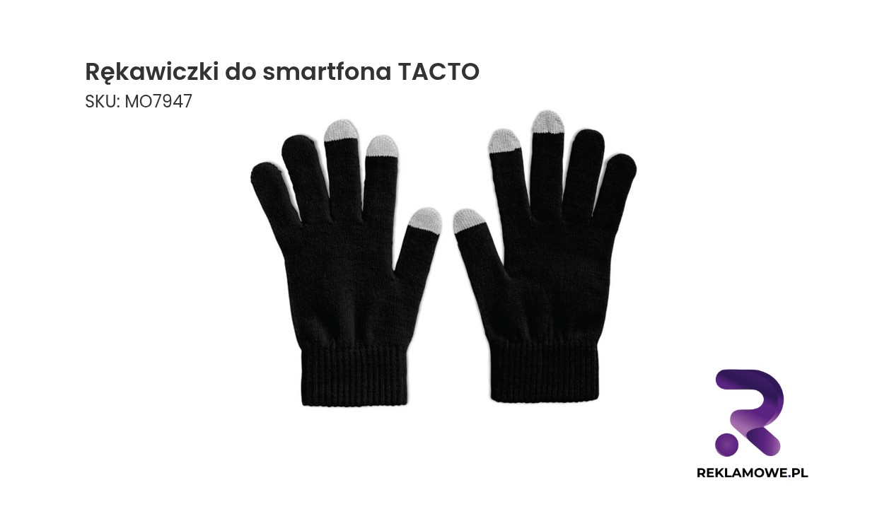Rękawiczki do obsługi smartfona TACTO w kolorze czarnym