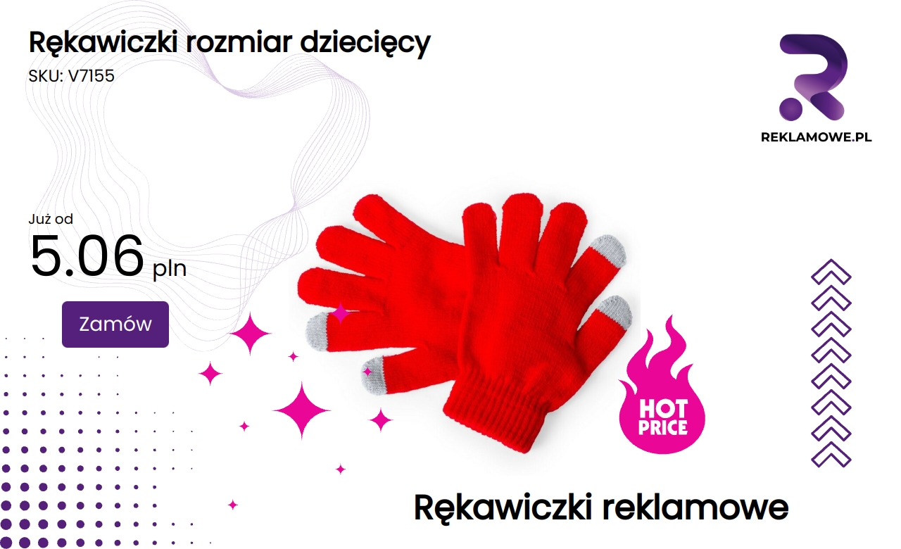 Rękawiczki w rozmiarze dziecięcym