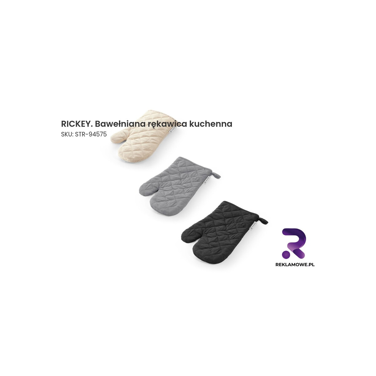 RICKEY. Bawełniana rękawica kuchenna (60% recyklingu) RICKEY bawełniana rękawica kuchenna