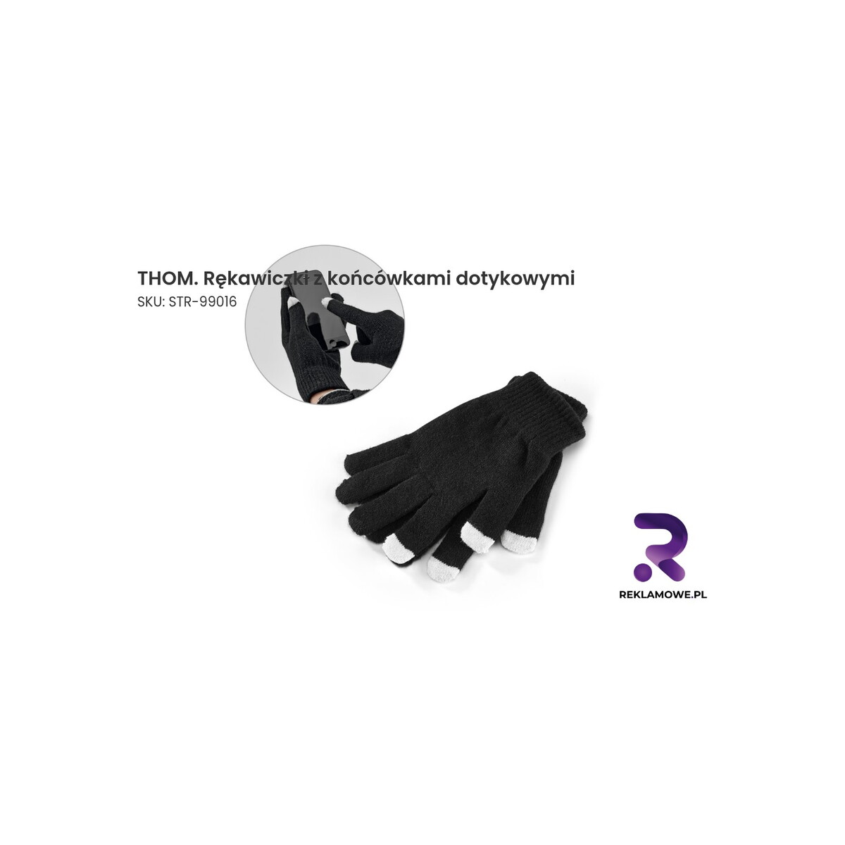 THOM. Rękawiczki z końcówkami dotykowymi THOM rękawiczki z końcówkami dotykowymi